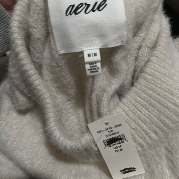 AERIE | Buttercream Soft Crew Tunic Sweater in Cappuccino | M - Picture 5 of 7